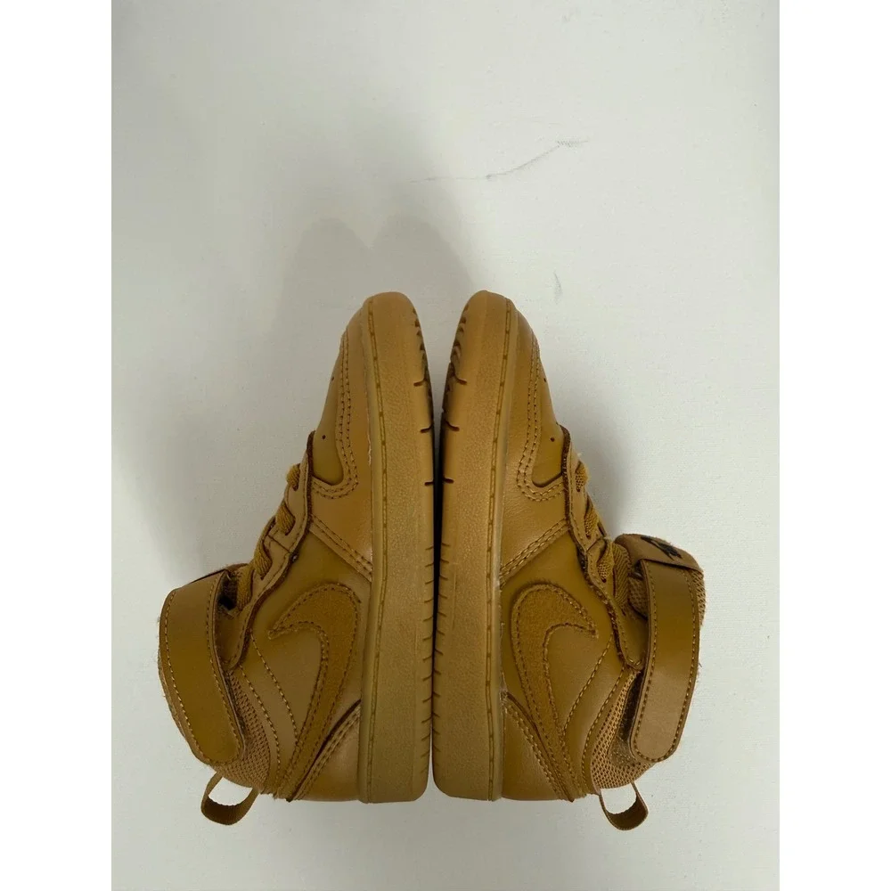Nike Court Borough Mid 2 Toddler Shoes 9C Wheat Tan Brown CD7784-701 Sneaker - Picture 8 of 10